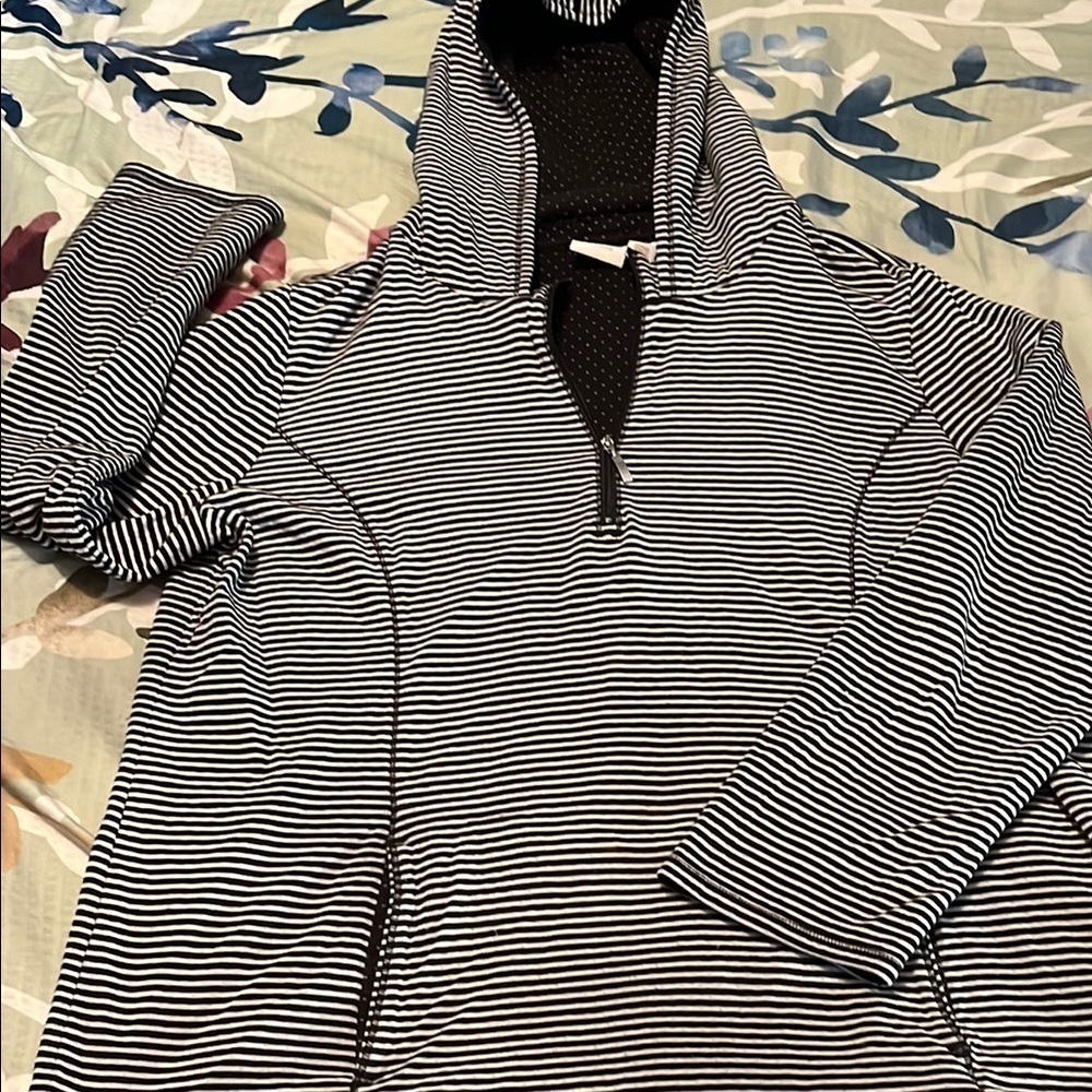 Chico’s striped pullover hoodie.